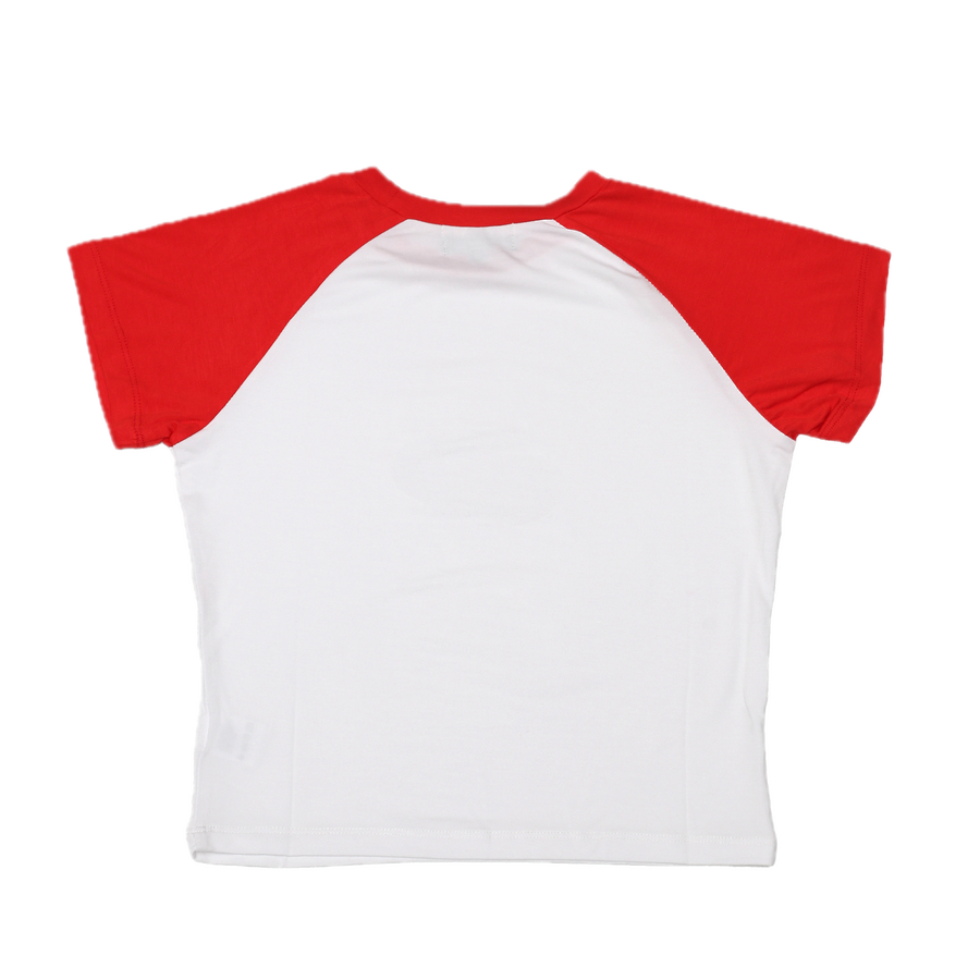 BABY TEE - RED/ WHITE