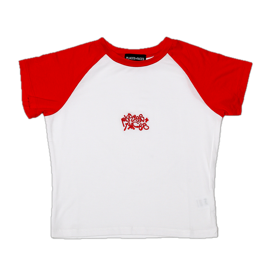 BABY TEE - RED/ WHITE